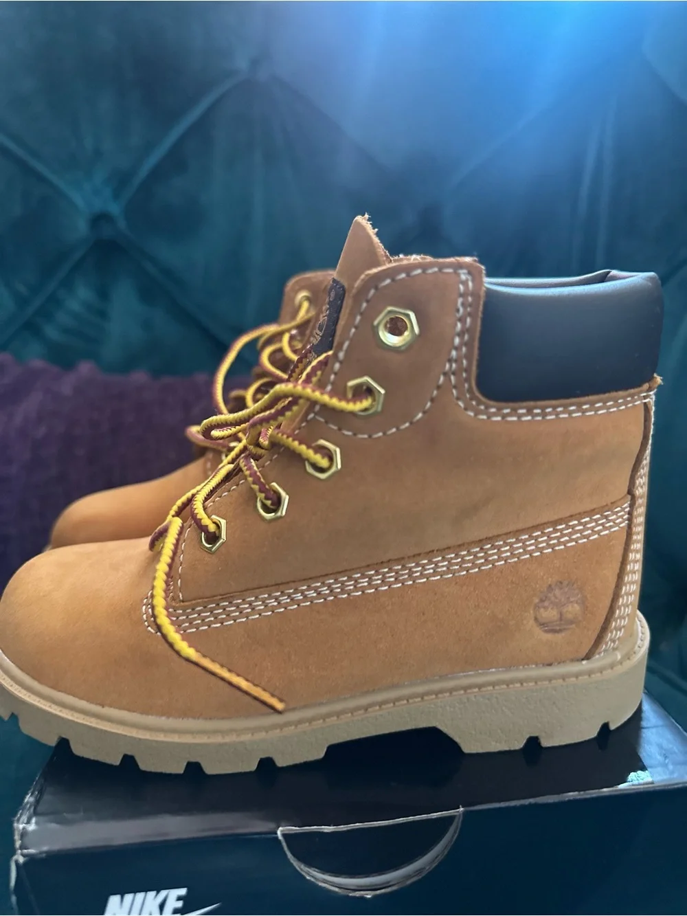 Timberland Kids Wheat/Tan Lace-Up Waterproof Boots